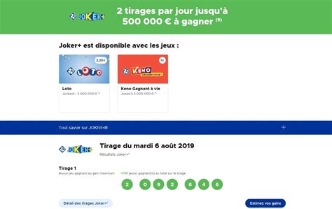 joker lotto resultat|résultats joker résultat.